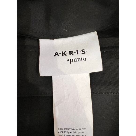 Akris Punto Solid Black Knee Length Stretch Cotton Pencil Skirt Size 8 - Picture 5 of 7